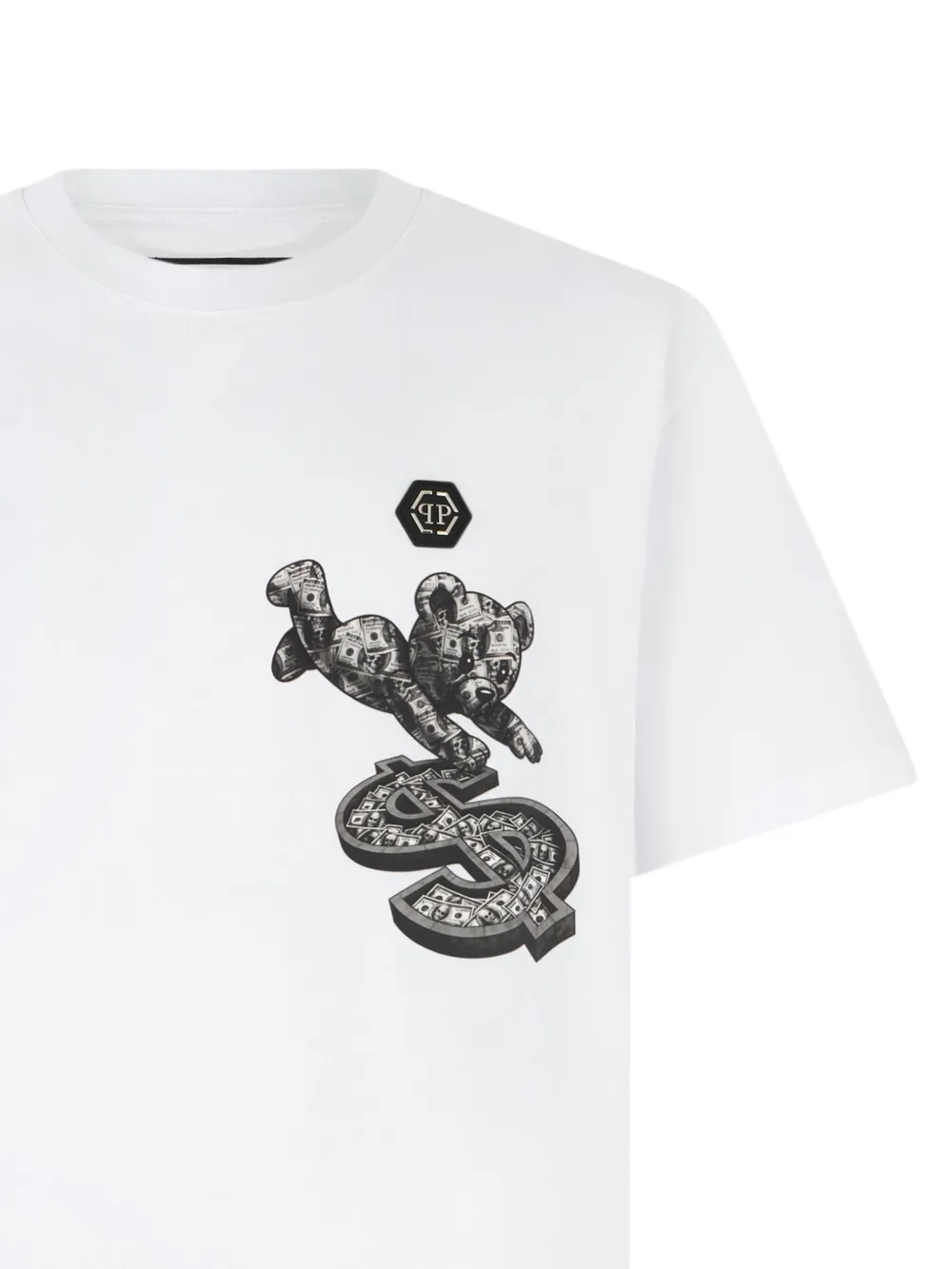 Philipp Plein T-shirt met teddybeerpatch Wit