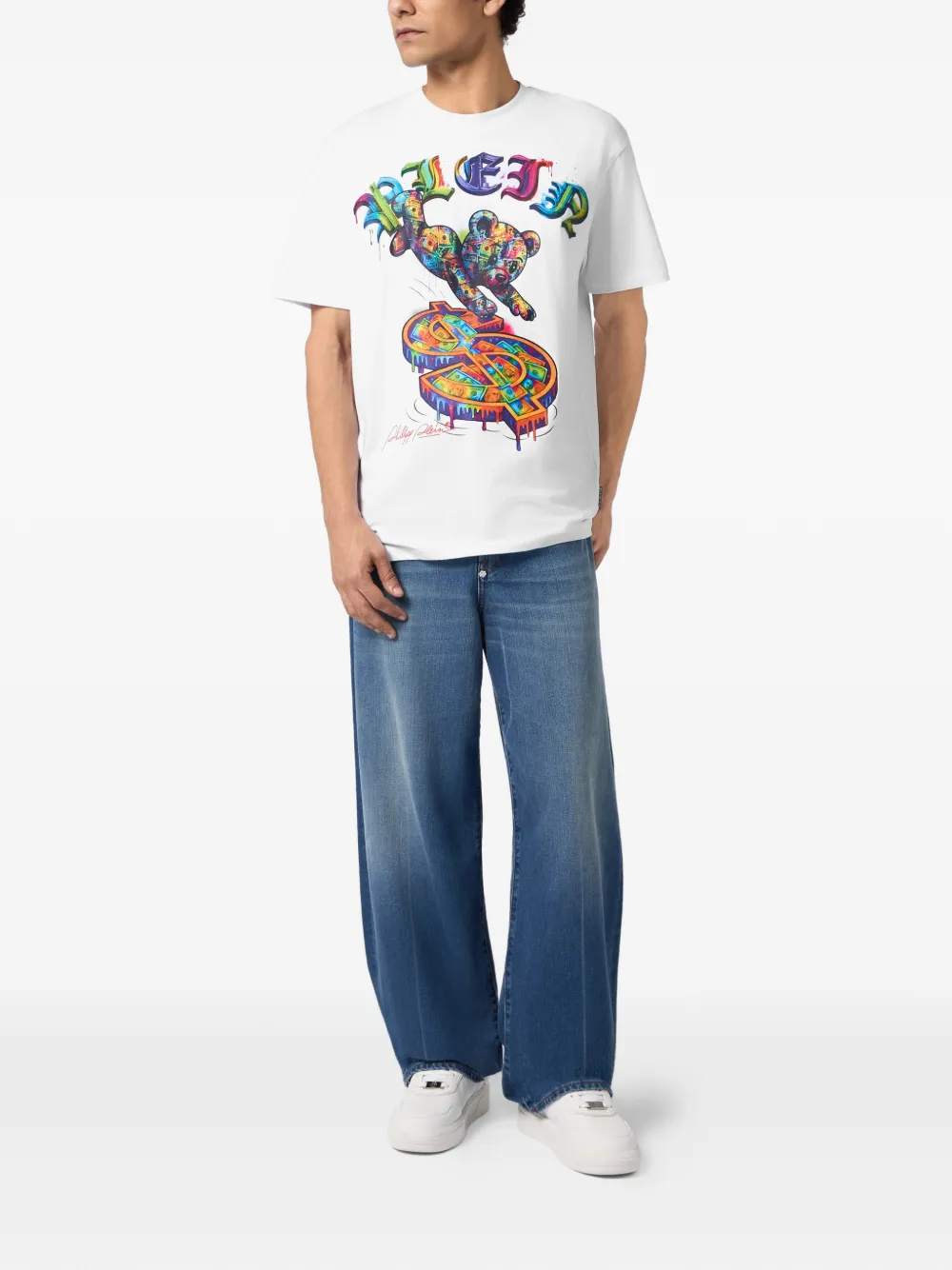 Philipp Plein T-shirt met grafische print Wit
