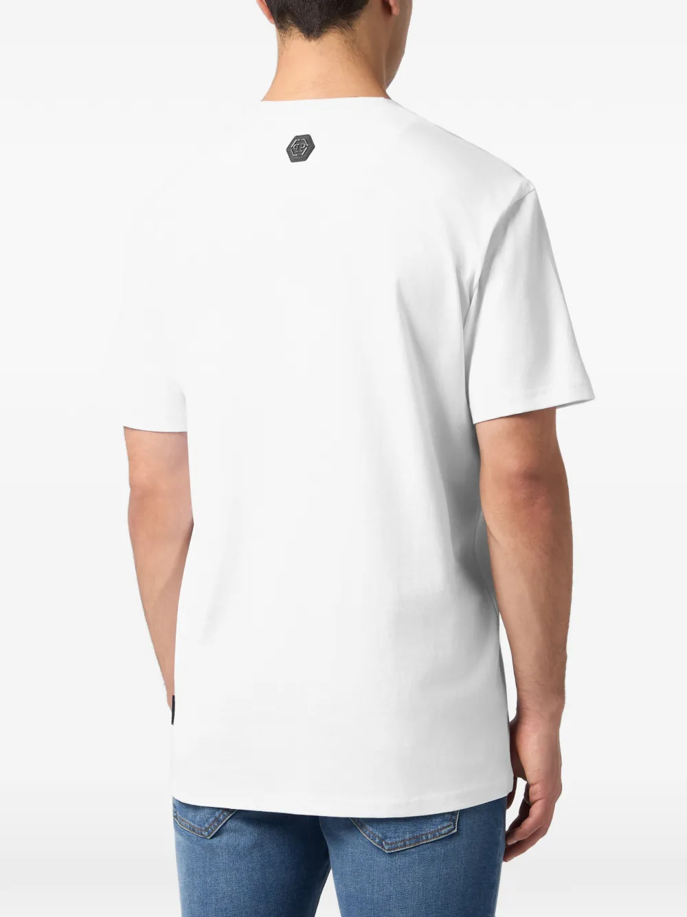 Philipp Plein Teddy Plane T-shirt verfraaid met kristallen Wit
