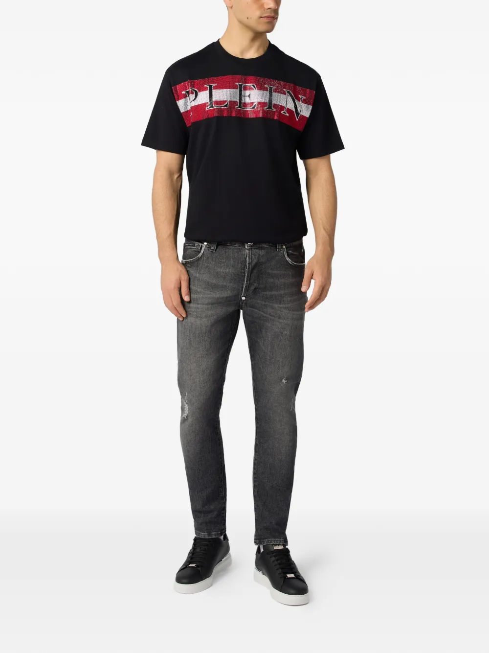 Philipp Plein T-shirt met logoprint Zwart