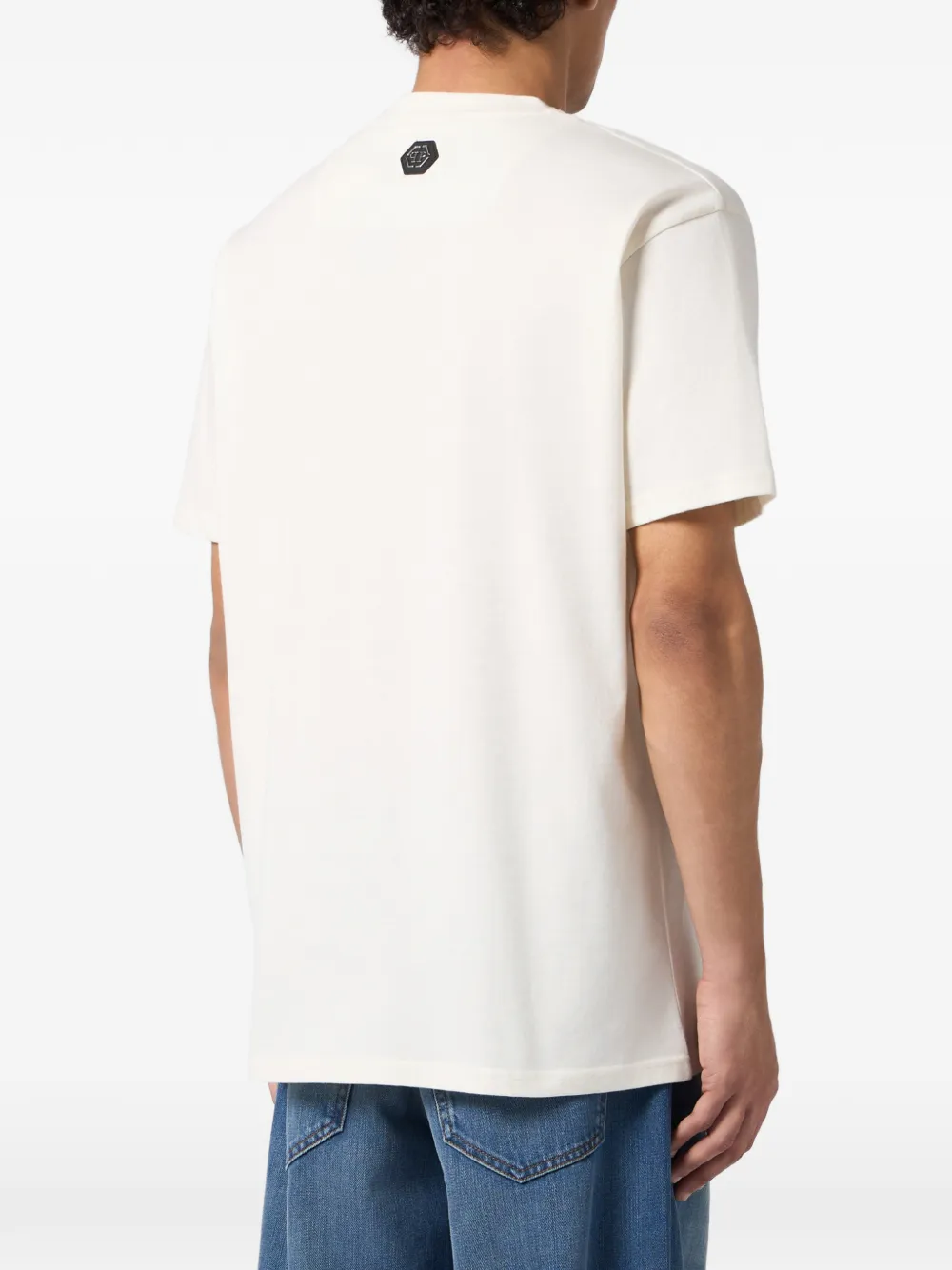 Philipp Plein T-shirt met geborduurd logo Beige