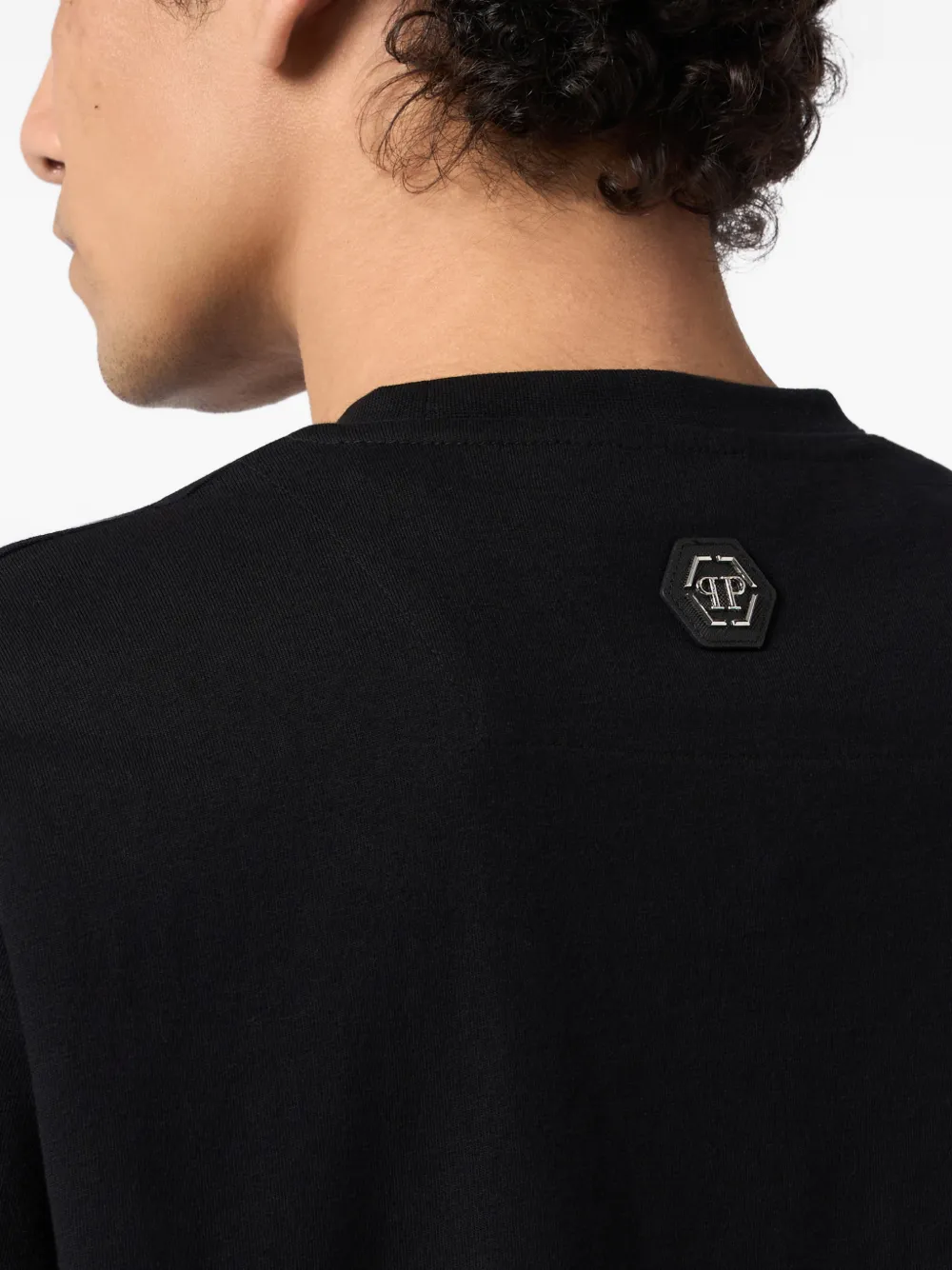 Philipp Plein Skull T-shirt met monogramprint Zwart