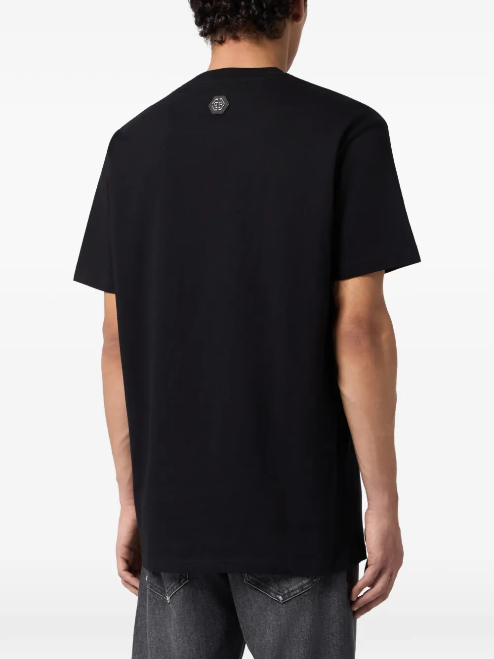 Philipp Plein Skull T-shirt met monogramprint Zwart