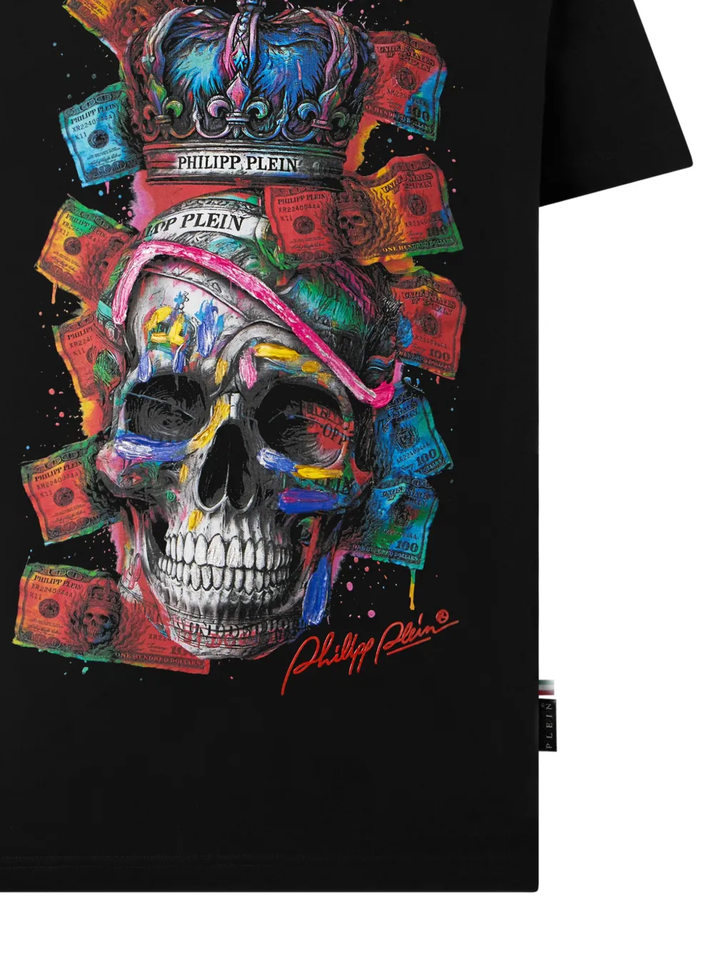 Philipp Plein T-shirt met doodskopprint Zwart