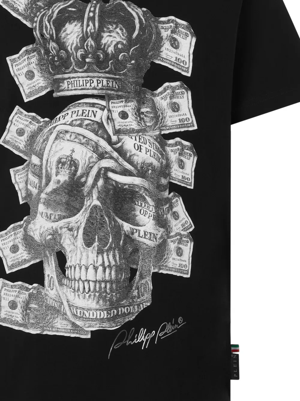 Philipp Plein T-shirt met doodskopprint Zwart