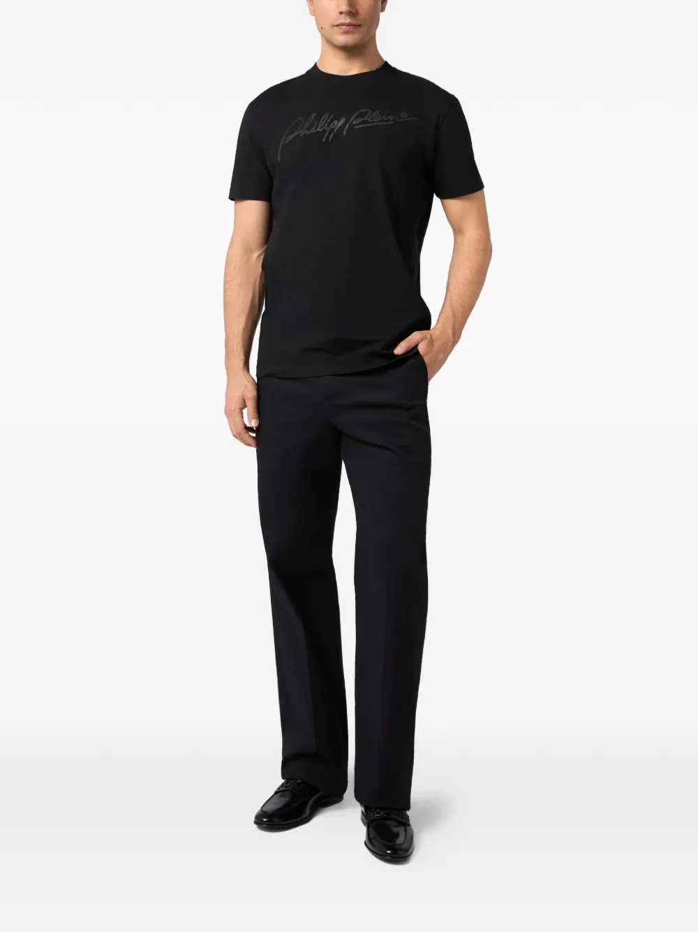 Philipp Plein kenmerkend T-shirt met ronde hals Zwart