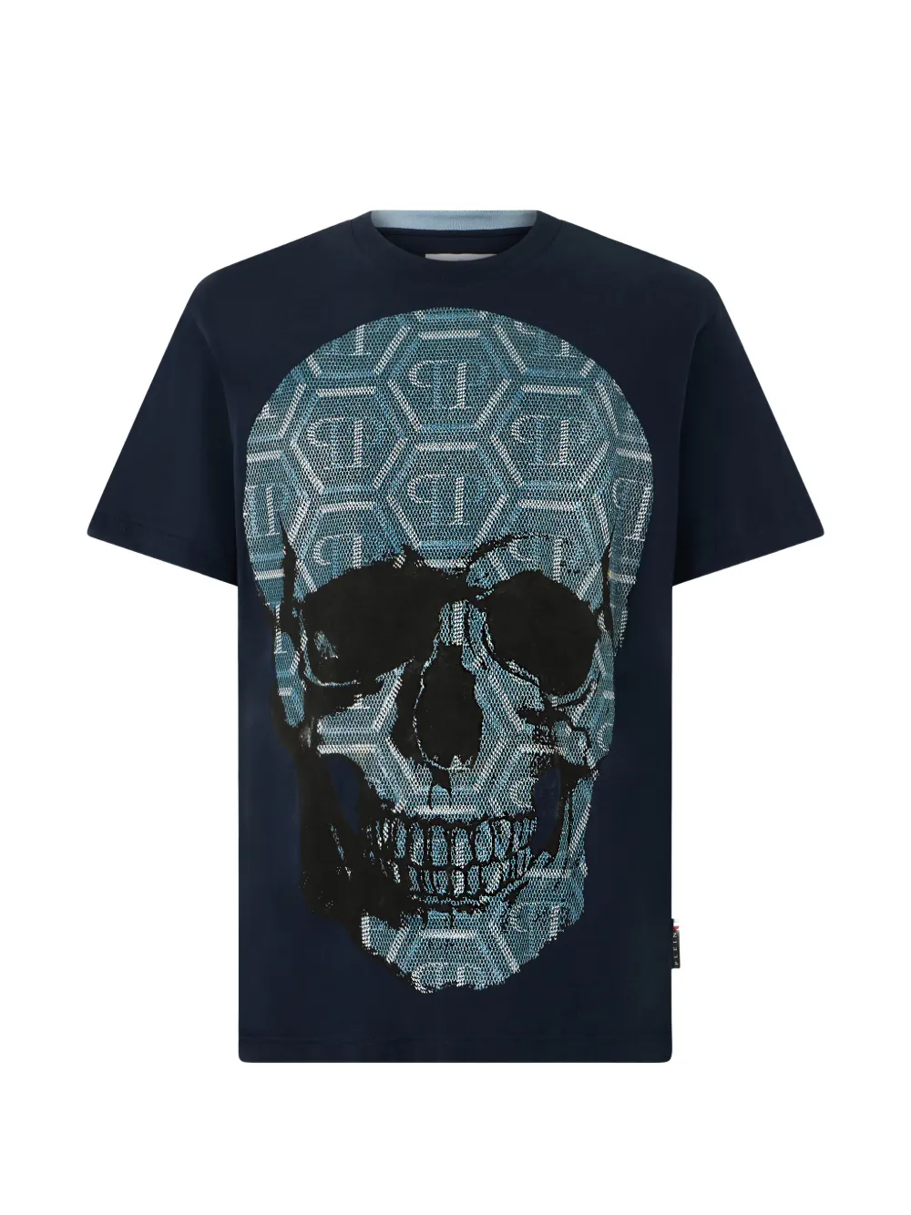 Philipp Plein 스컬 모노그램 티셔츠 | 블루 | Image 1