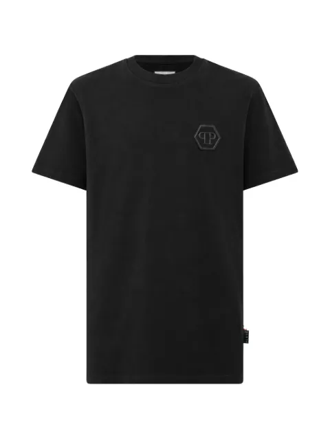 Philipp Plein round-neck T-shirt embroidery Hexagon