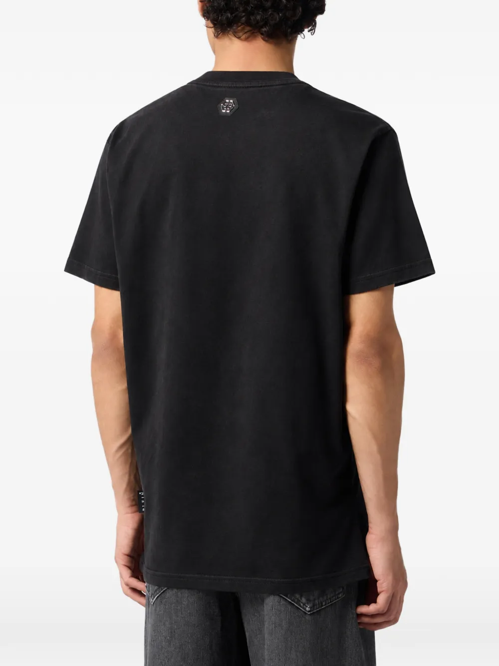 Philipp Plein round-neck T-shirt embroidery Hexagon Zwart