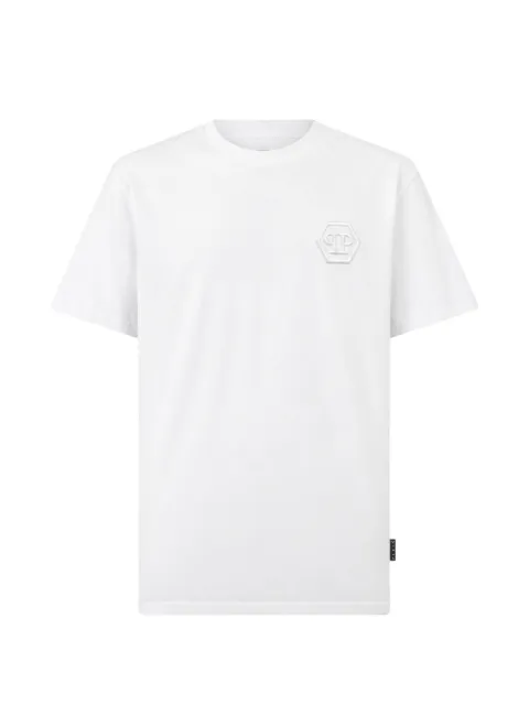 Philipp Plein t-shirt brodé à col rond Hexagon