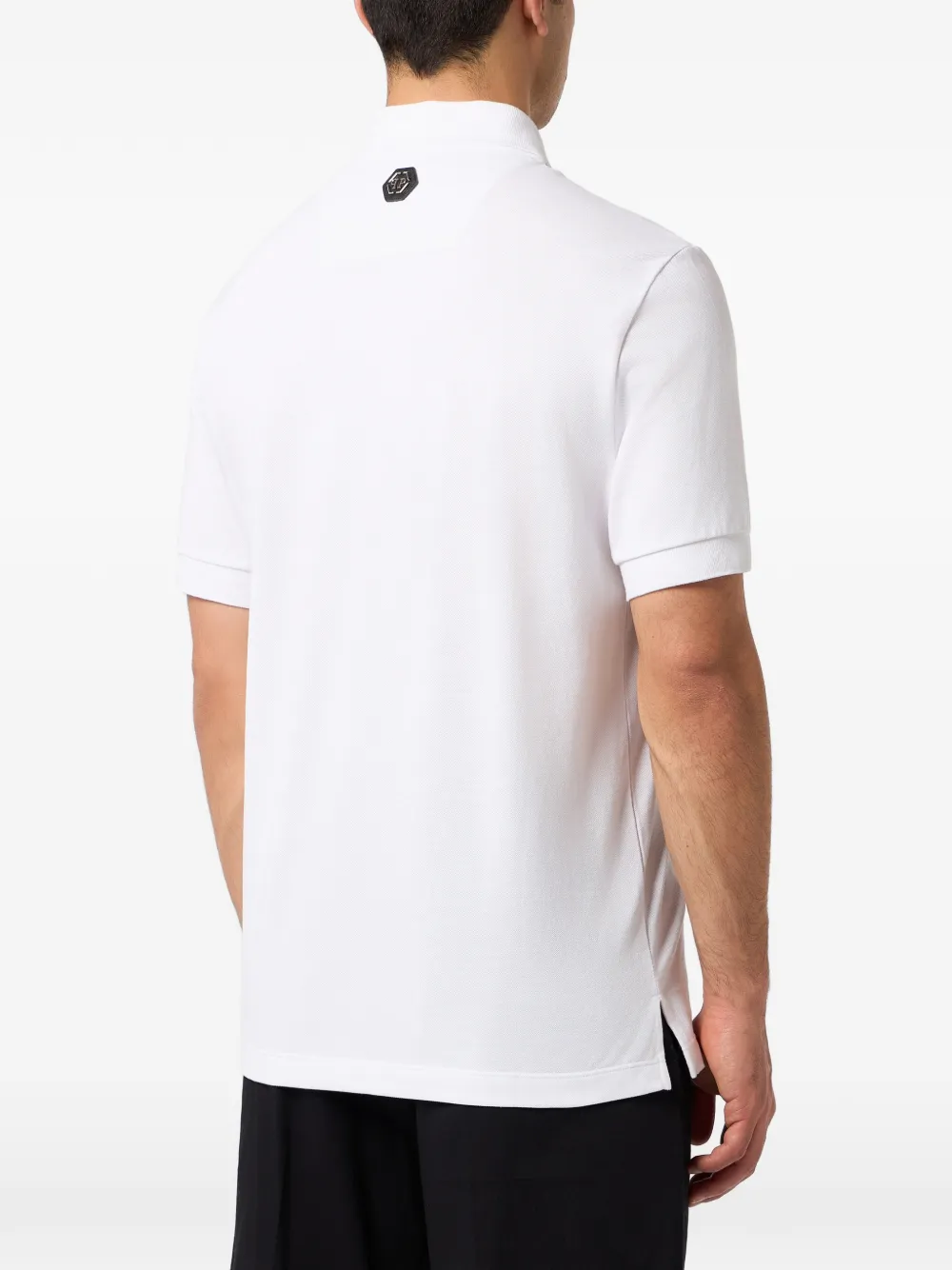 Philipp Plein Zeshoekig poloshirt met borduurwerk Wit
