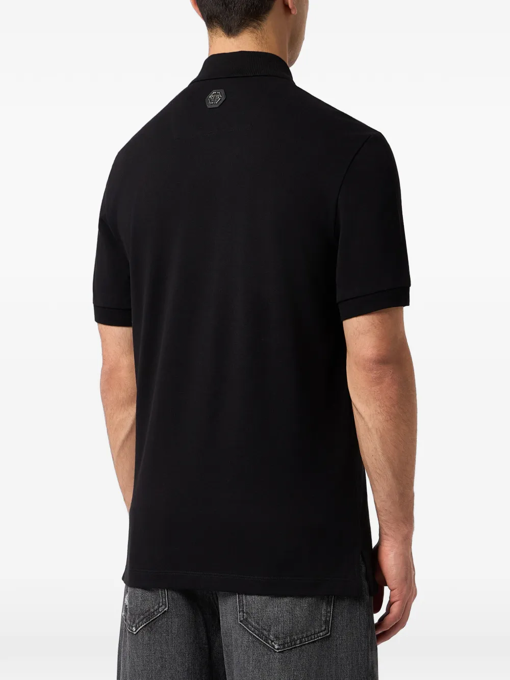 Philipp Plein Poloshirt met geborduurd logo en zeshoekige zool Zwart