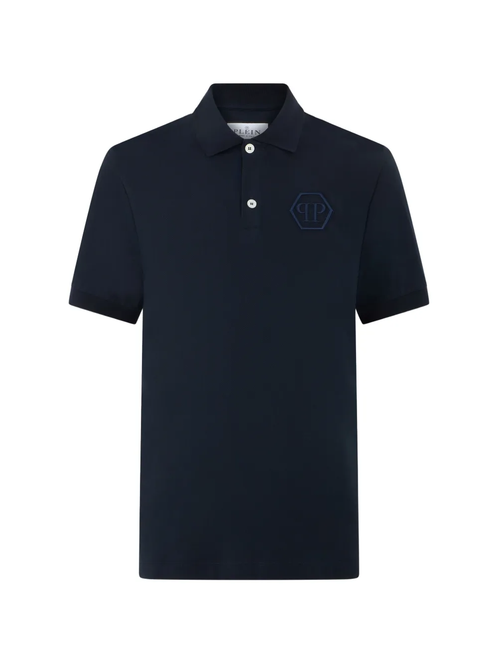 Philipp Plein Polo con ricamo Hexagon - Blu