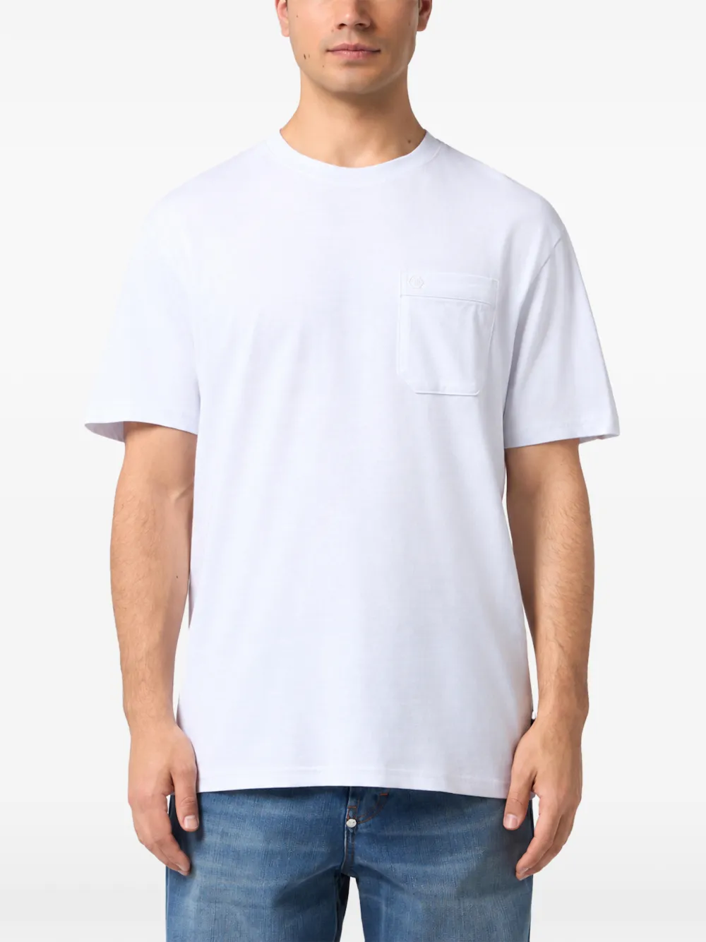 Philipp Plein round-neck T-shirt chest-pocket Wit