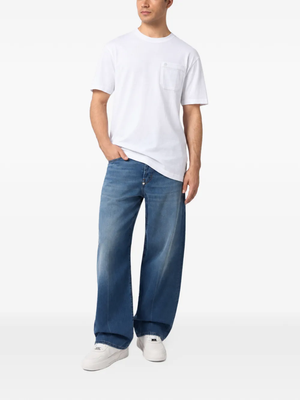 Philipp Plein round-neck T-shirt chest-pocket Wit