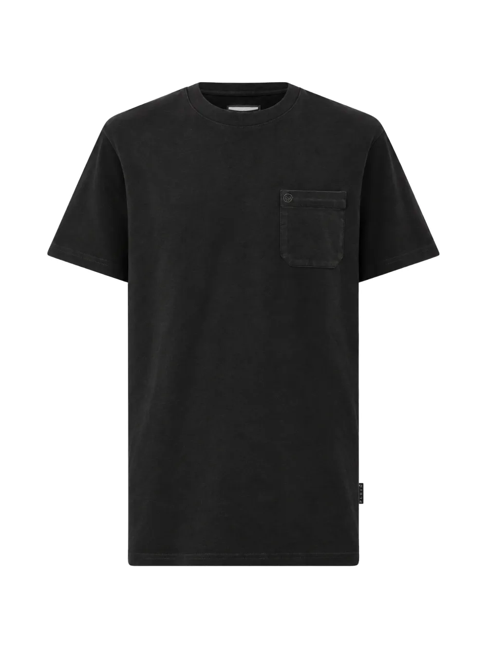 Philipp Plein round neck T-shirt chest pocket Zwart