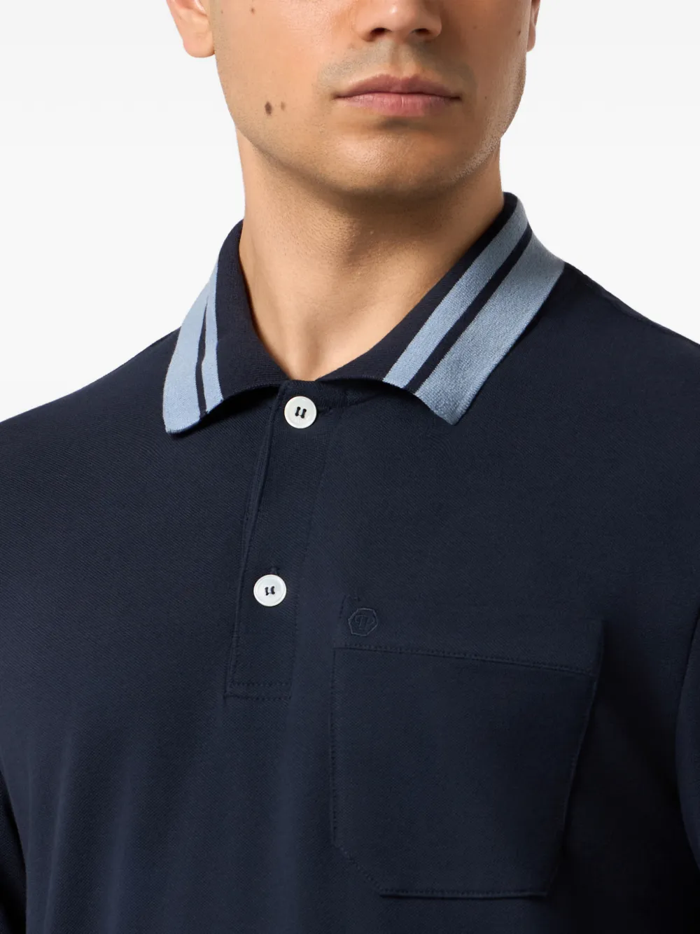 Philipp Plein Poloshirt met borstzak Blauw