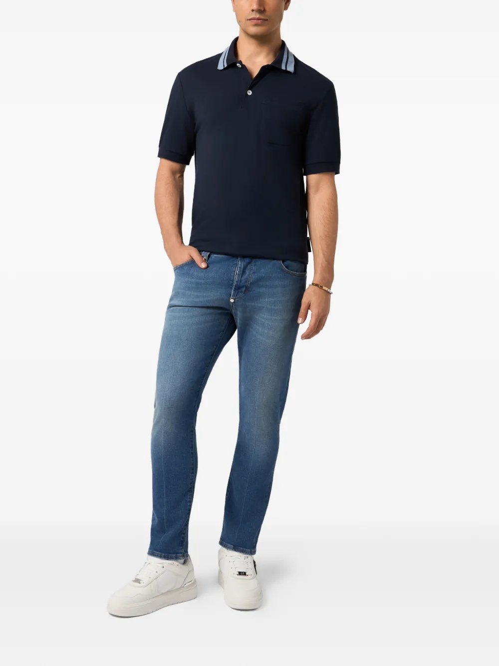 Philipp Plein Poloshirt met borstzak Blauw