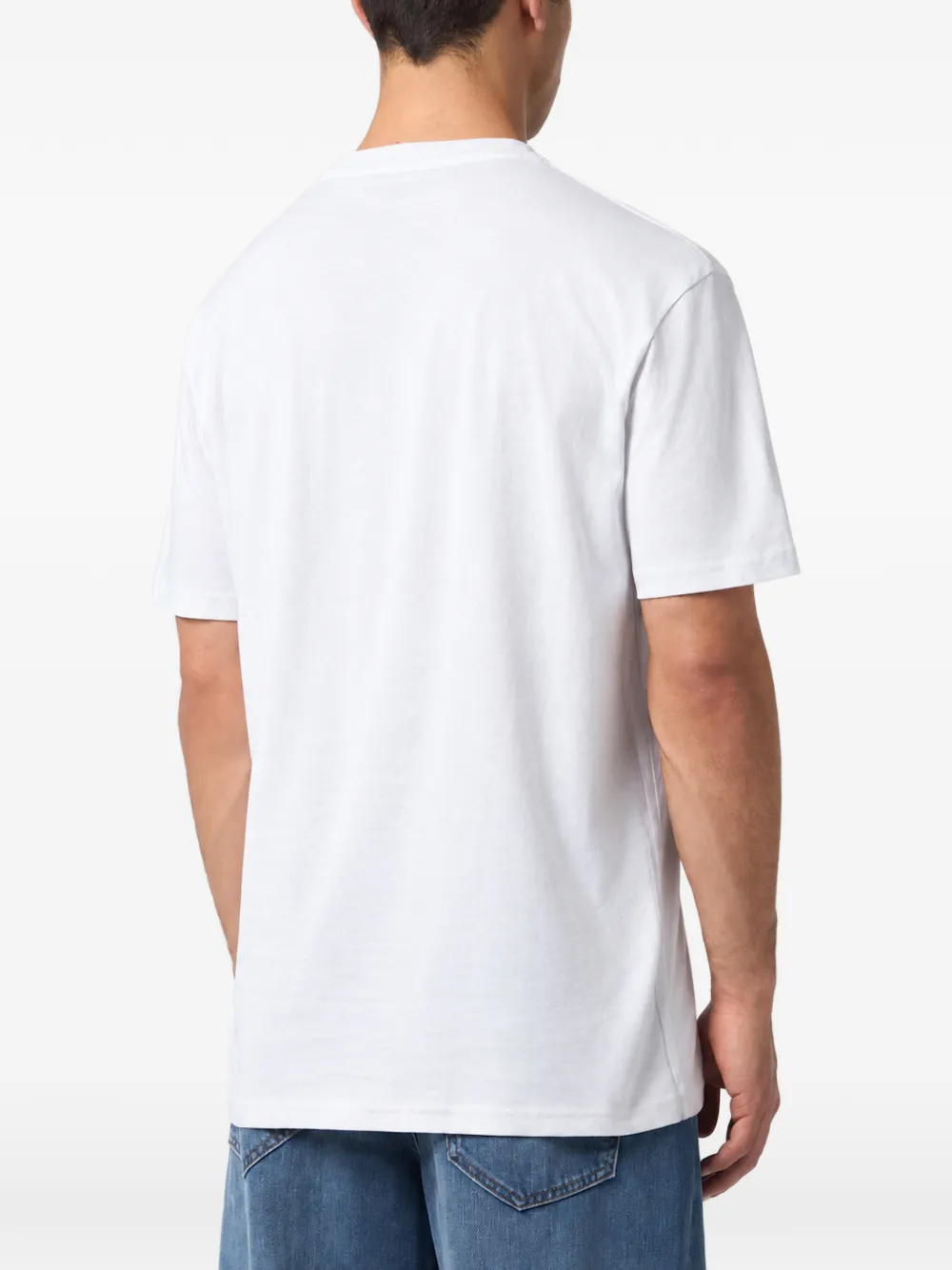 Philipp Plein round neck T-shirt neck logo Wit