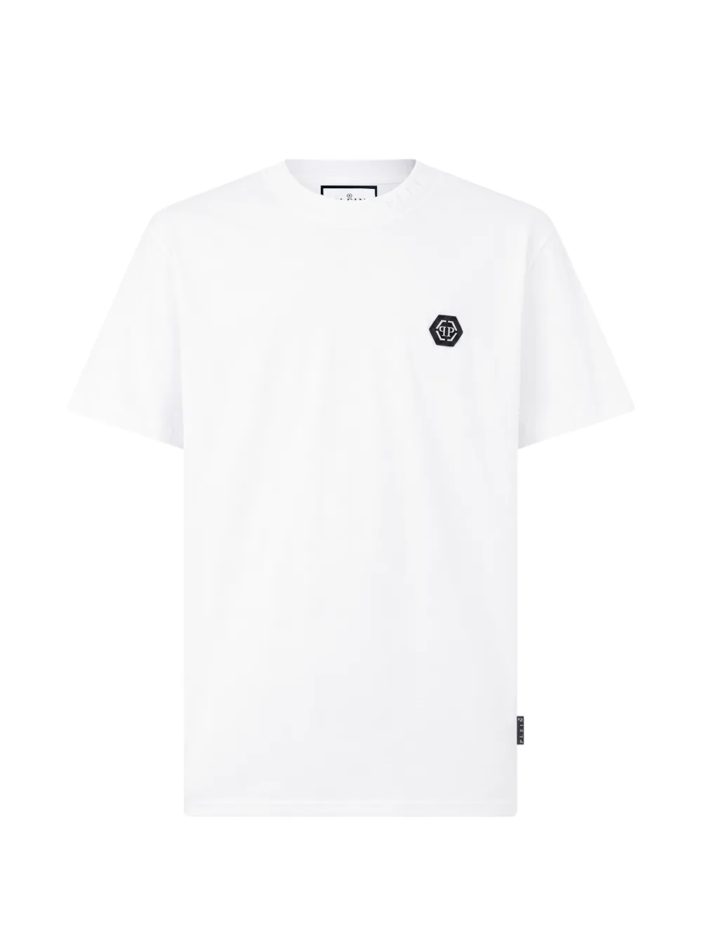 Philipp Plein round neck T-shirt neck logo Wit