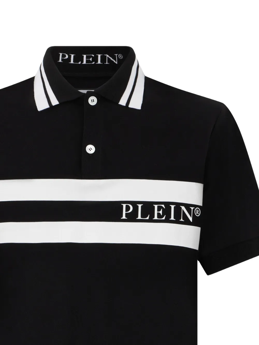 Philipp Plein Poloshirt met logostreep Zwart
