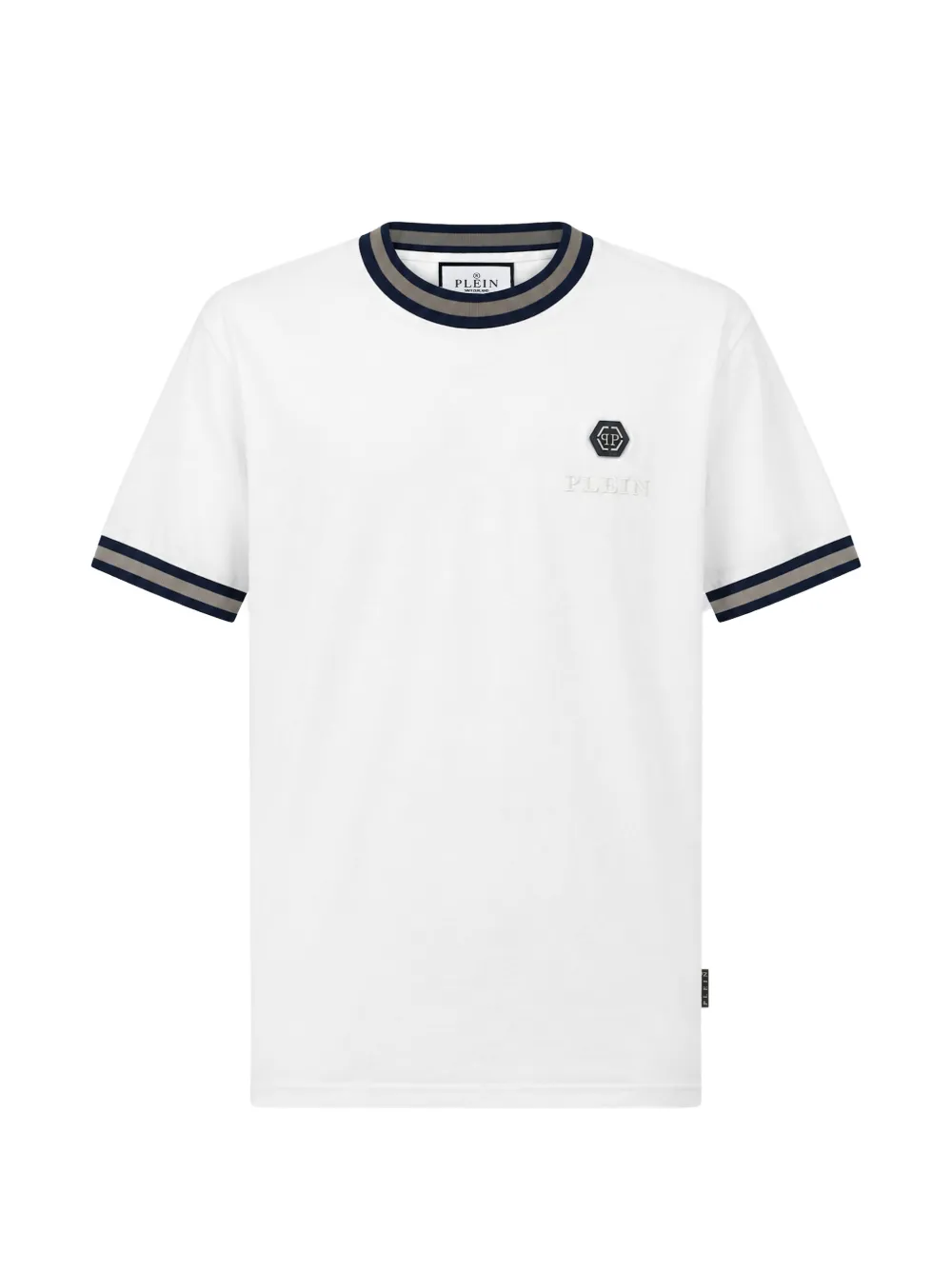 Philipp Plein T-shirt con placca logo - Bianco