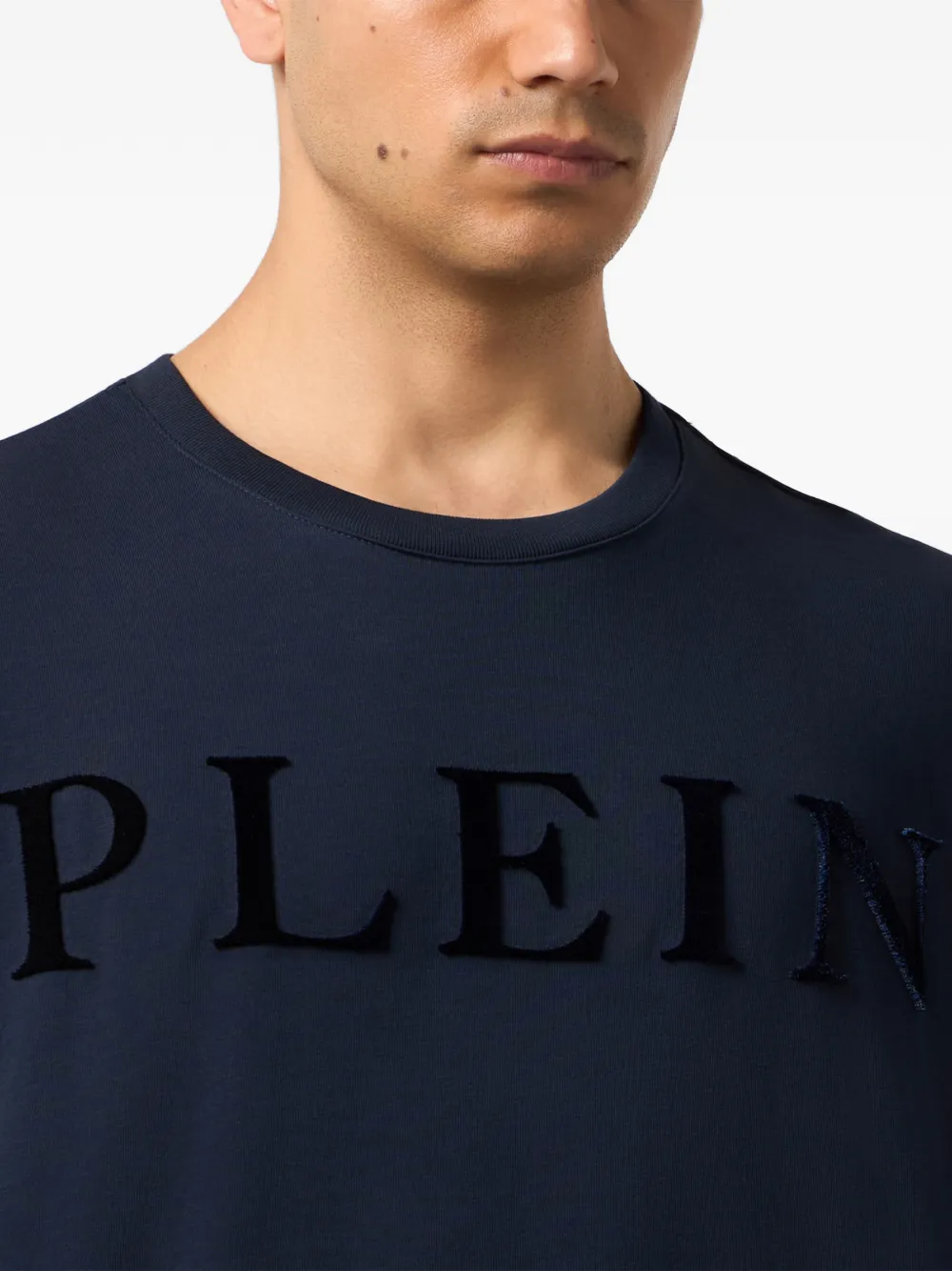 Philipp Plein T-shirt met logo-applicatie Blauw