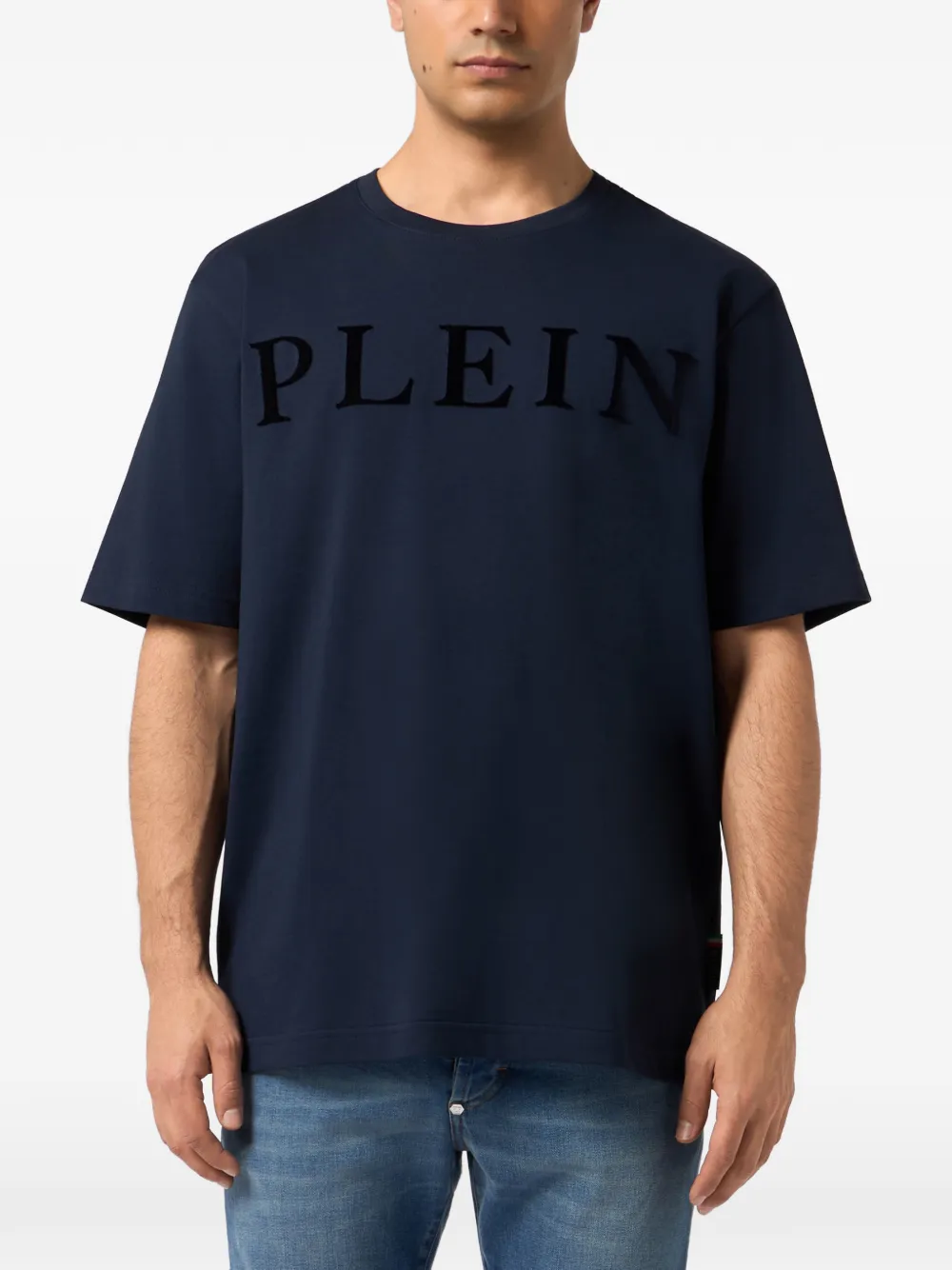 Philipp Plein T-shirt met logo-applicatie Blauw