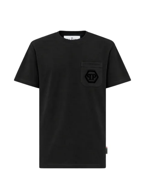 Philipp Plein playera con bolsillo hexagonal