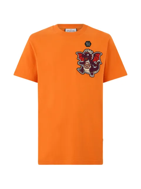 Philipp Plein playera con parche de dragón