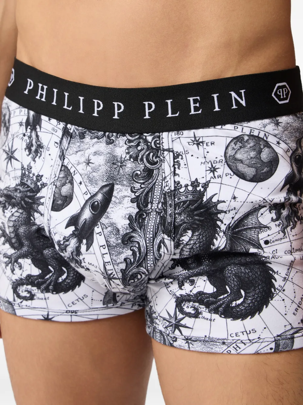 Philipp Plein Boxershorts met sterrenbeeld Wit