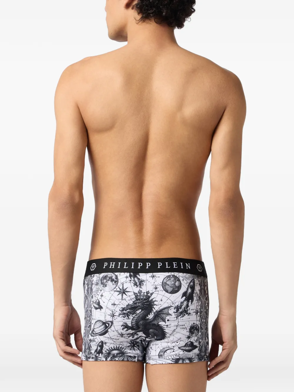 Philipp Plein Boxershorts met sterrenbeeld Wit