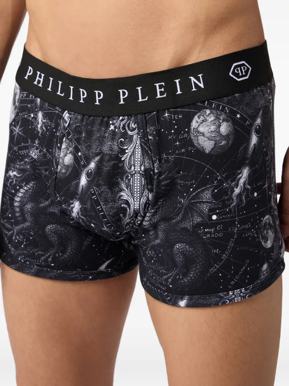 Philipp Plein Boxershorts met sterrenbeeldprint Zwart