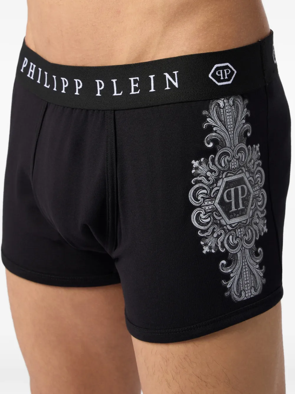 Philipp Plein Baroque boxershorts met logoband Zwart