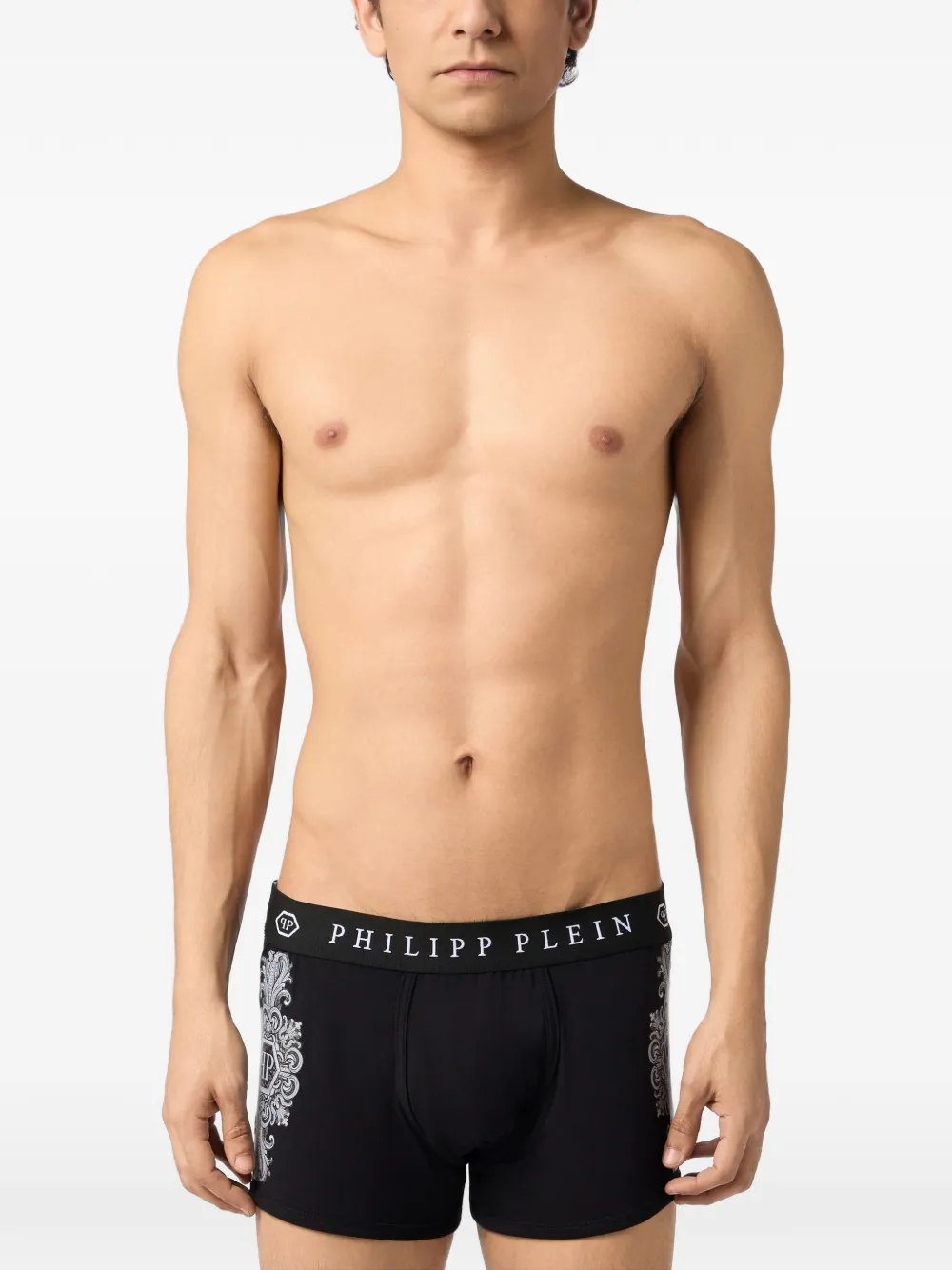 Philipp Plein Baroque boxershorts met logoband Zwart