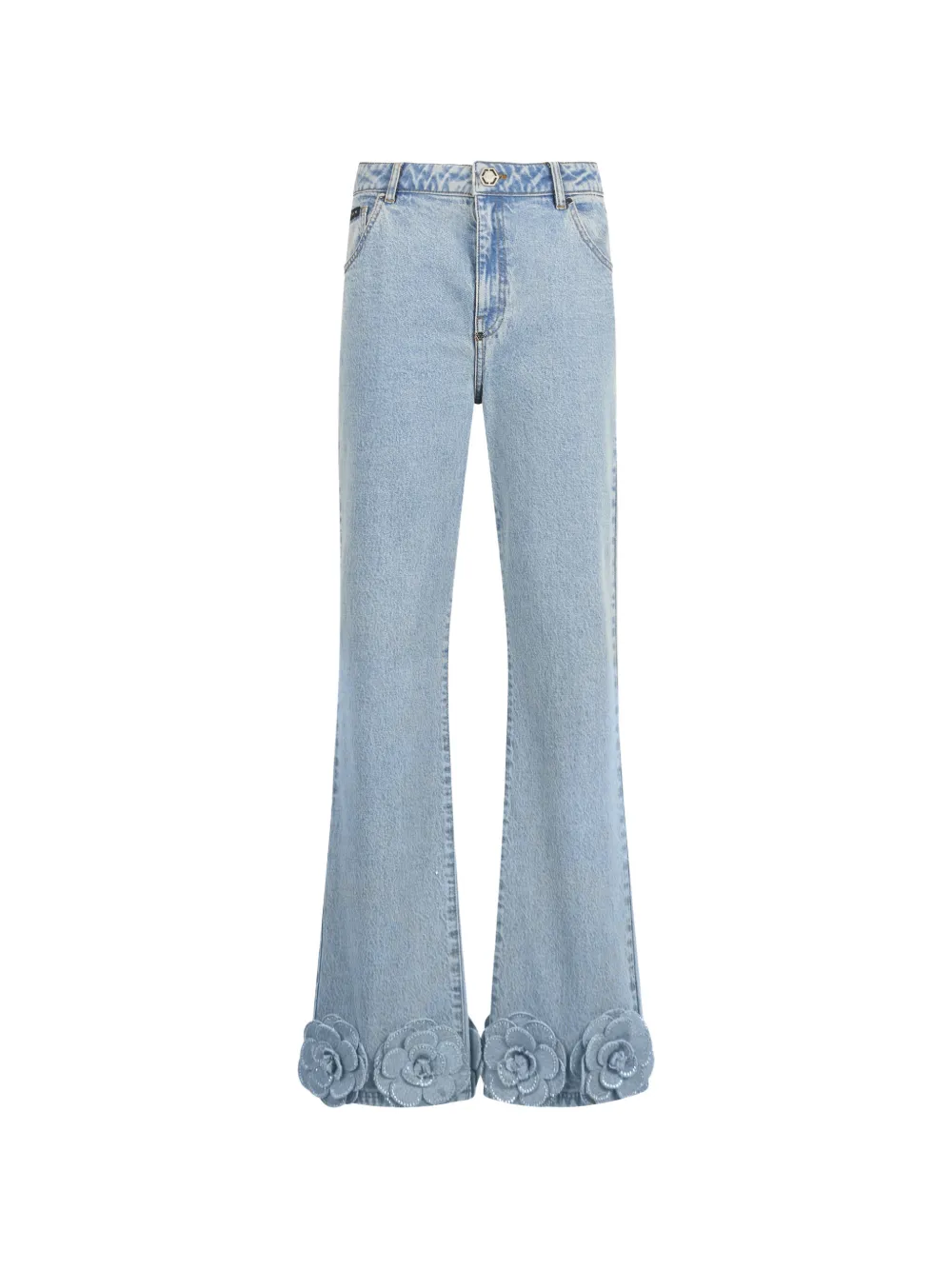 Philipp Plein Jeans con applicazione a fiori - Blu