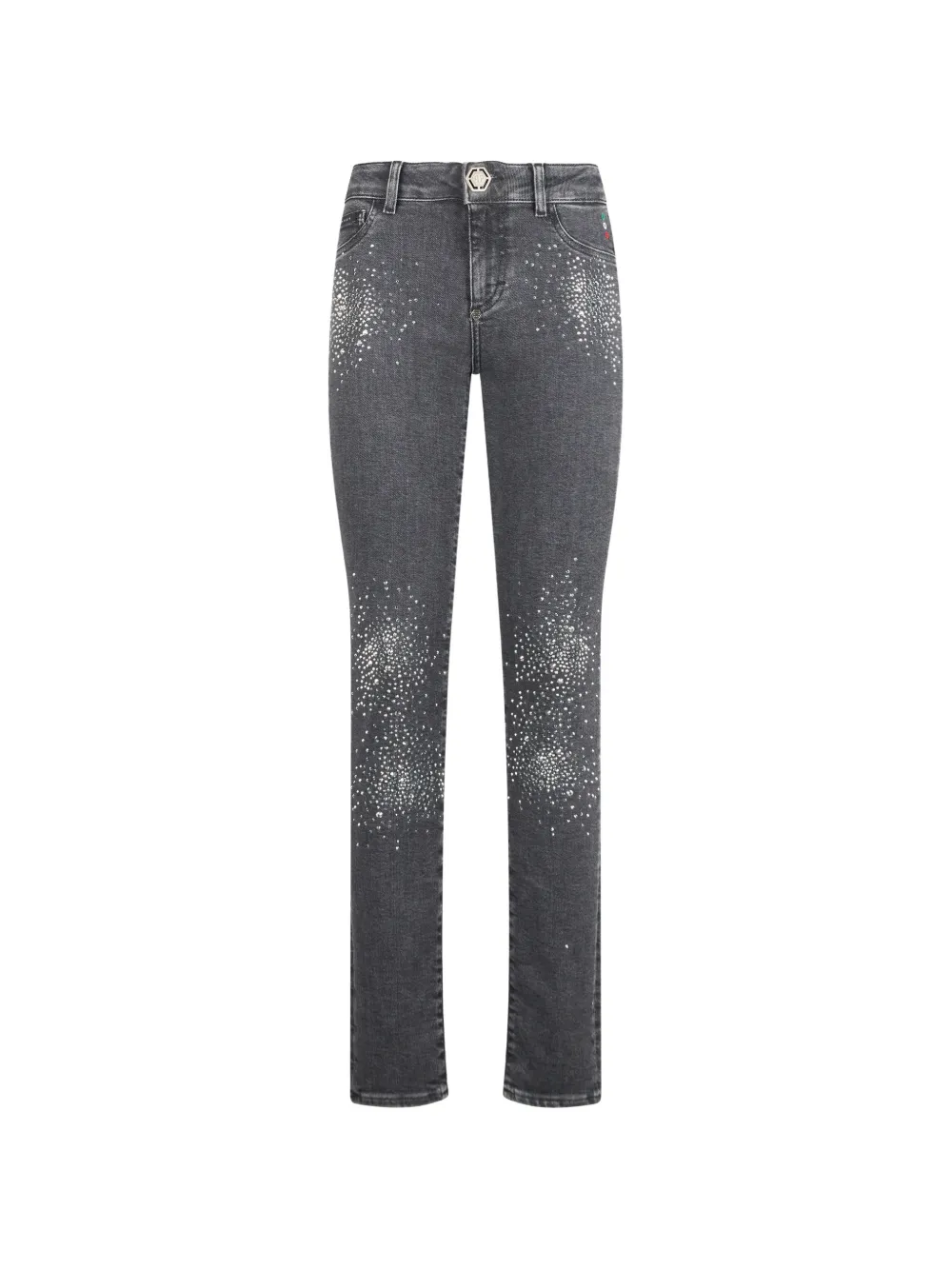 Philipp Plein Jeans skinny con decorazione - Grigio