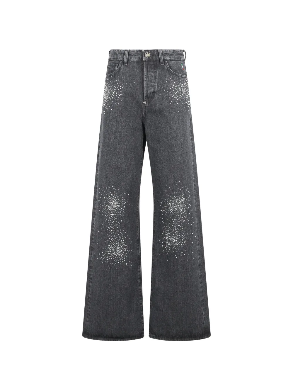 Philipp Plein Jeans con borchie - Grigio