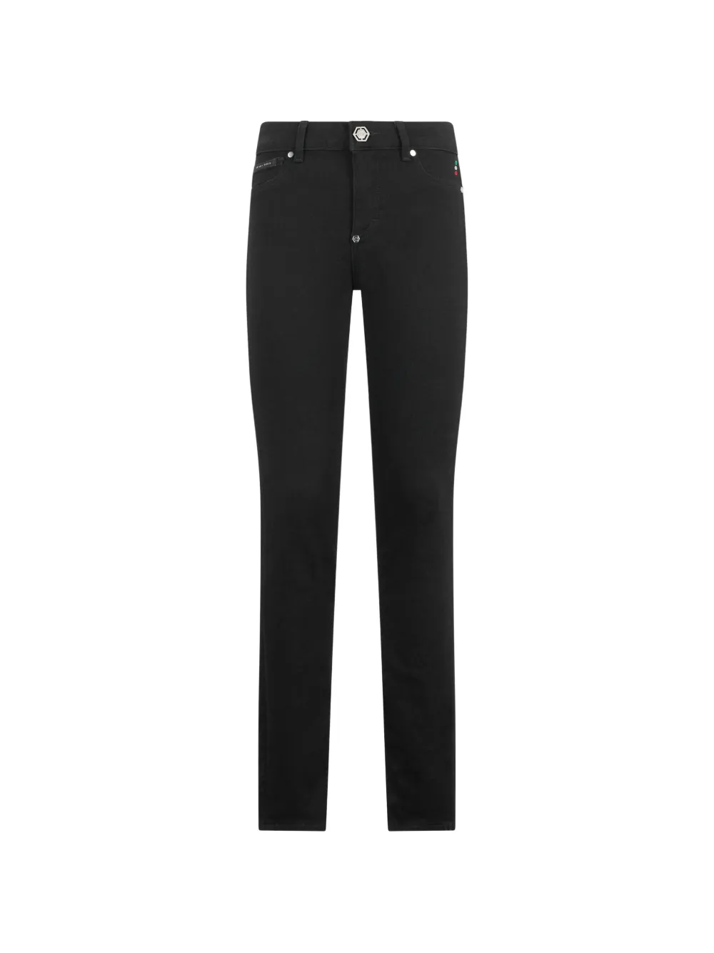 Philipp Plein Jeans skinny con placca logo - Nero