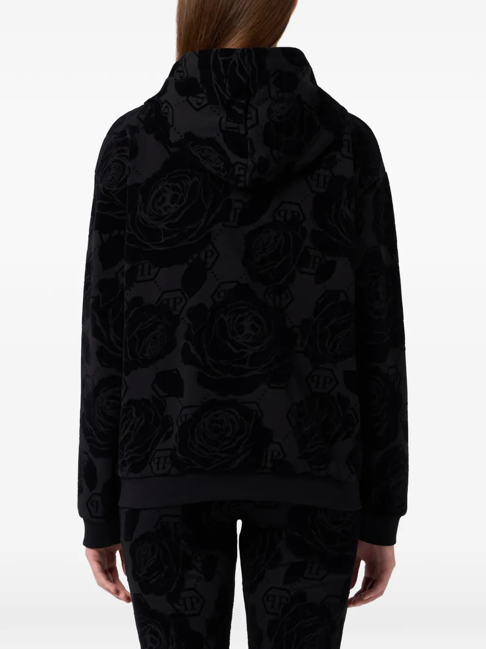 Philipp Plein Hoodie met monogram Zwart