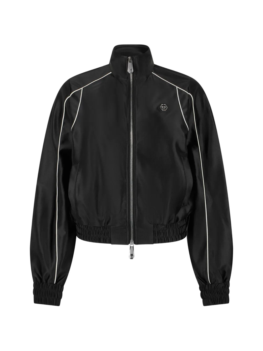 Philipp Plein laminated tracksuit jacket - Nero