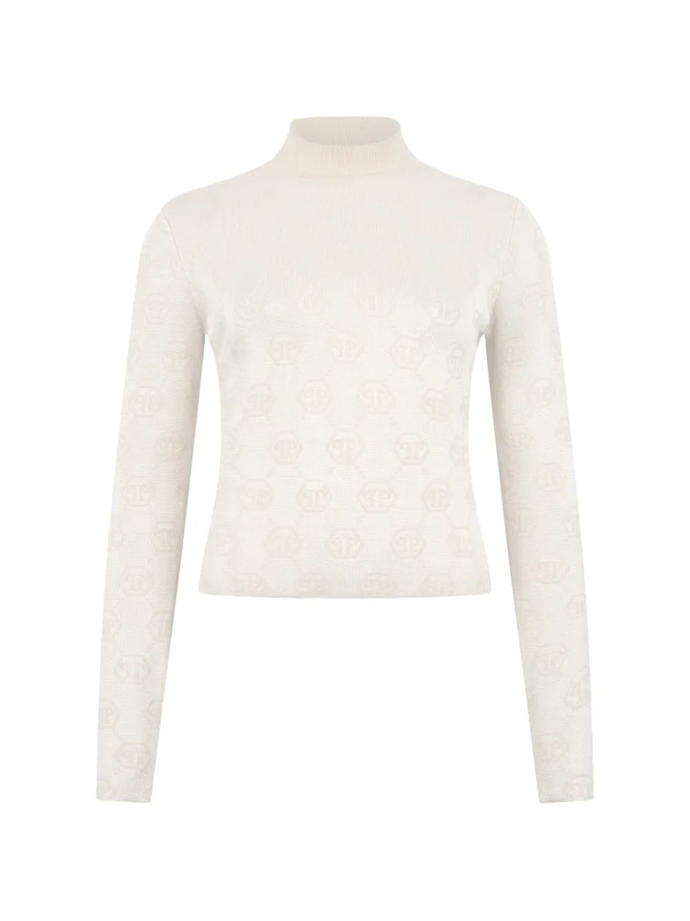 Philipp Plein Rollkragenpullover mit Monogramm - Nude