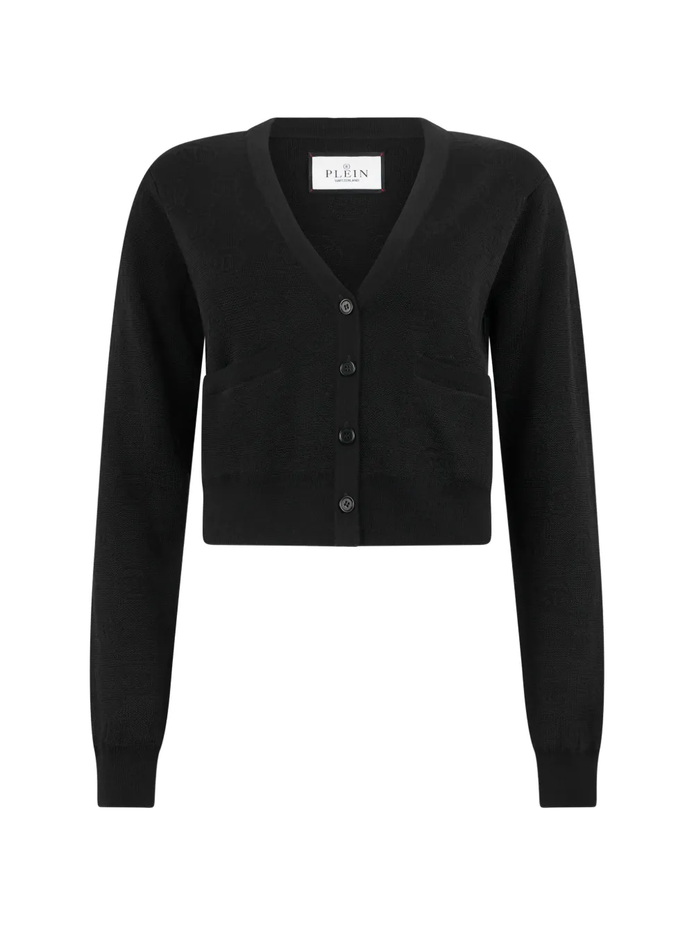 Philipp Plein Cardigan aus Monogramm-Jacquard - Schwarz