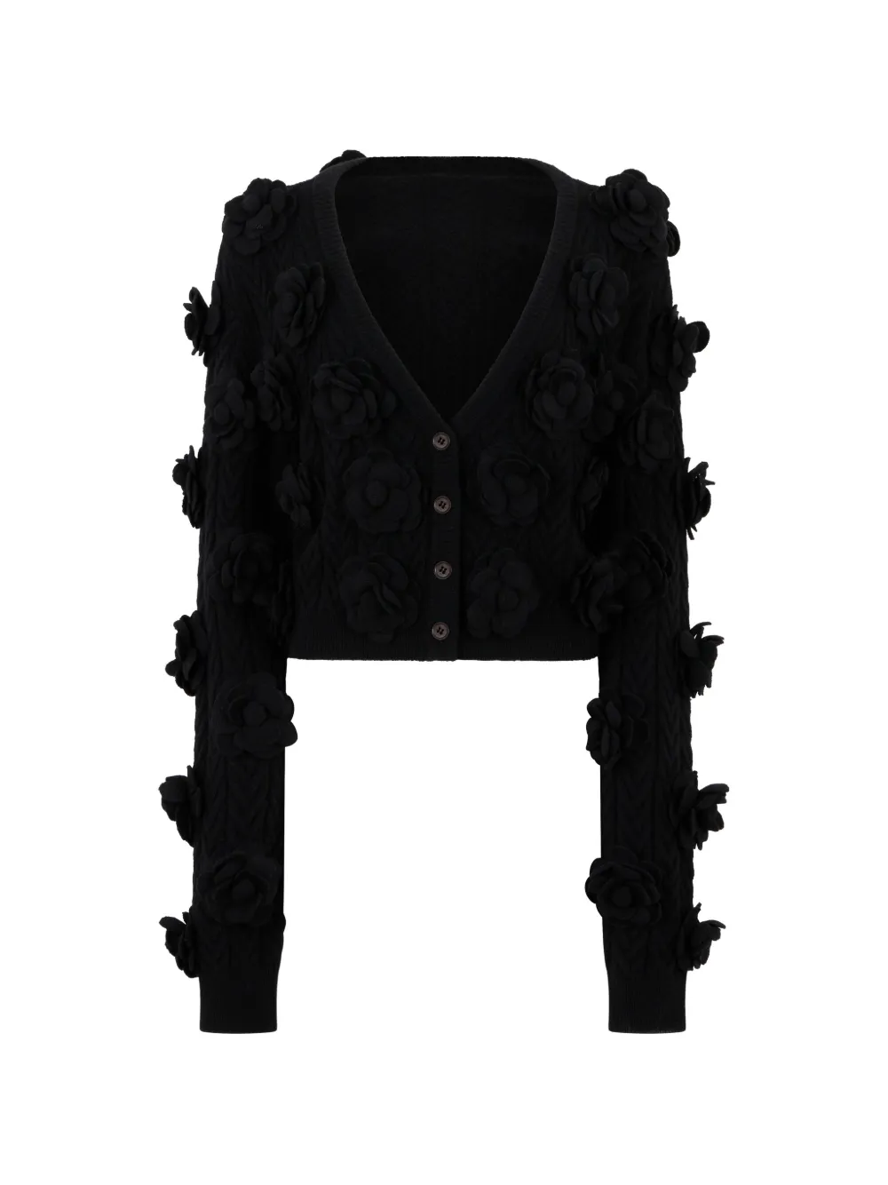 Philipp Plein Cardigan mit Rosenmuster - Schwarz