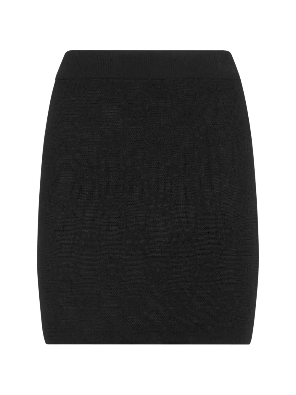 Philipp Plein Rock aus Monogramm-Jacquard - Schwarz