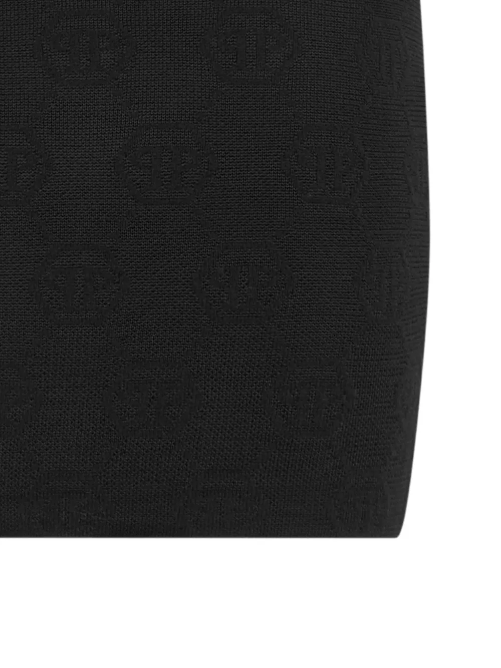 Philipp Plein Spijkerrok monogram jacquard Zwart