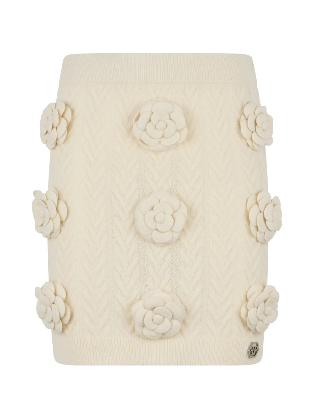 Philipp Plein Gestrickter Minirock - Nude
