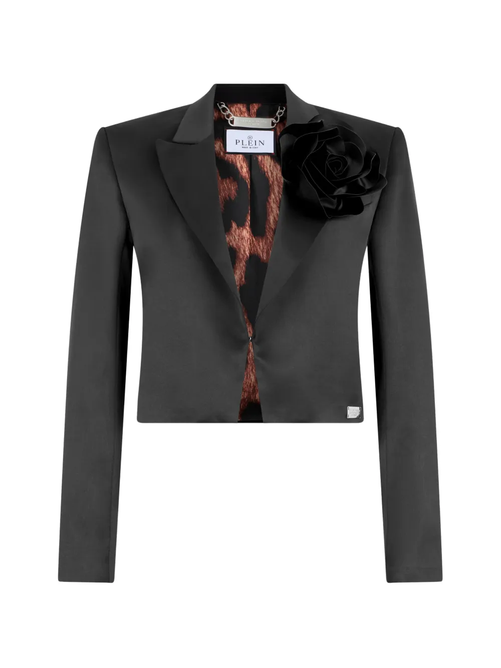 Philipp Plein Giacca con applicazione a fiore - Nero