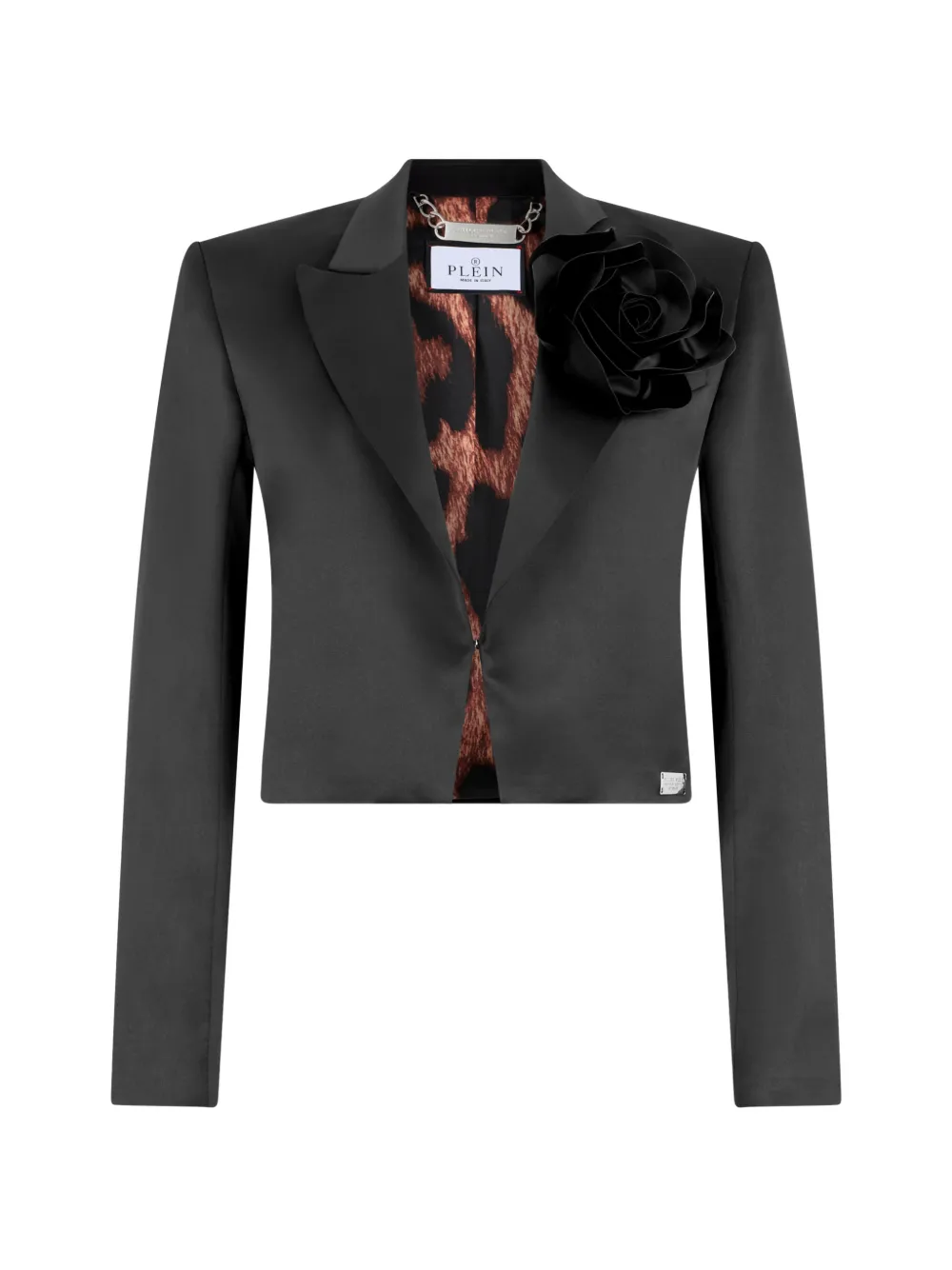 Philipp Plein Giacca con applicazione a fiore - Nero