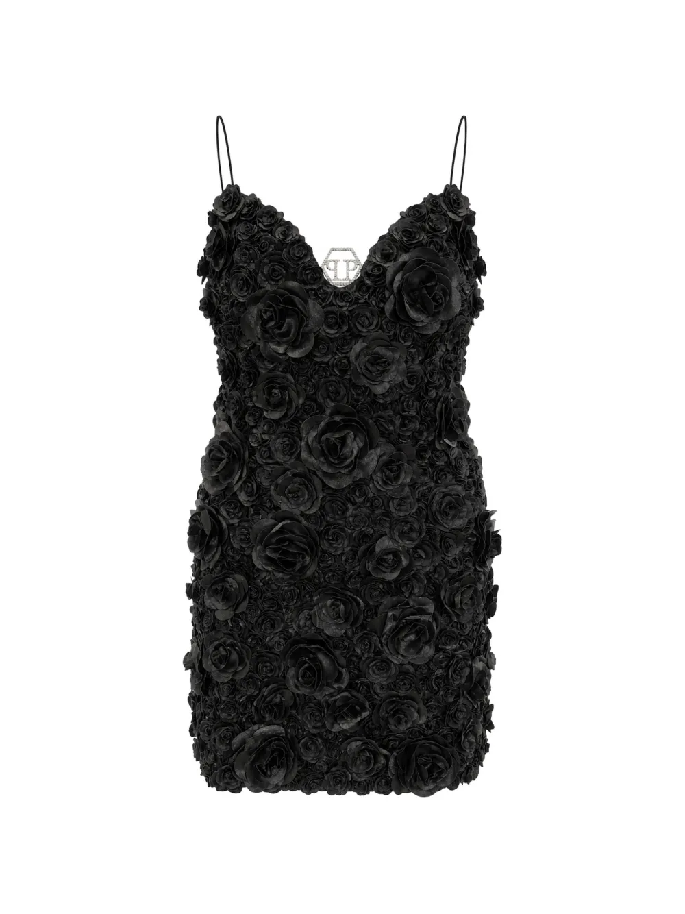 Philipp Plein mini dress multi-flowers - Nero